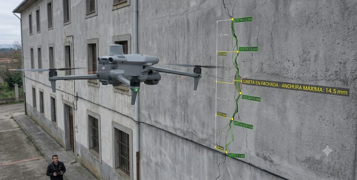 Inspección de fachada con drone